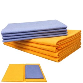 Bettinay 8 PCS Absorbent Cleaning Cloth, Miracle Shammy (4 Large Orange and 4 Small Blue)