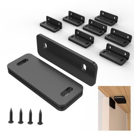 Cabinet Magnets, Magnetic Door Catch, Ultra Thin Magnetic Drawer Catch for Cabinet, Drawer, Wardrobe, Storage Cabine (Black 8PCS)