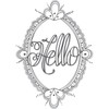 Spellbinders Hello Ornate 3D Shading Stamp, Multicoloured