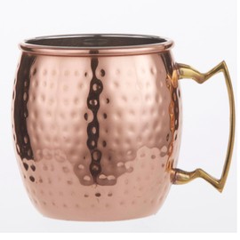 American Metalcraft CM16H Moscow Mule Mug, Hammered, Copper/Brass, 16 oz.
