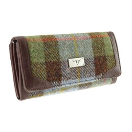 Glen Appin Harris Tweed Bute Long Purse (Col 015 MacLeod Tartan)