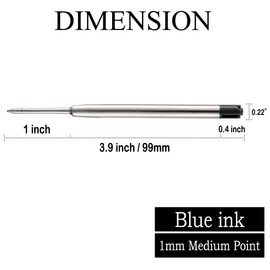 10 Pack Pen Refills Replacement Ink for Self Defense Tactical Pen (Black)