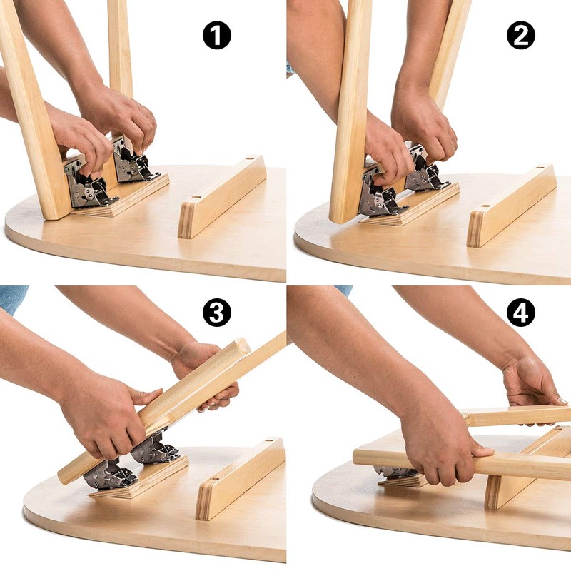 4 Pack Locking Hinge for Folding Table Brackets, Heavy Duty