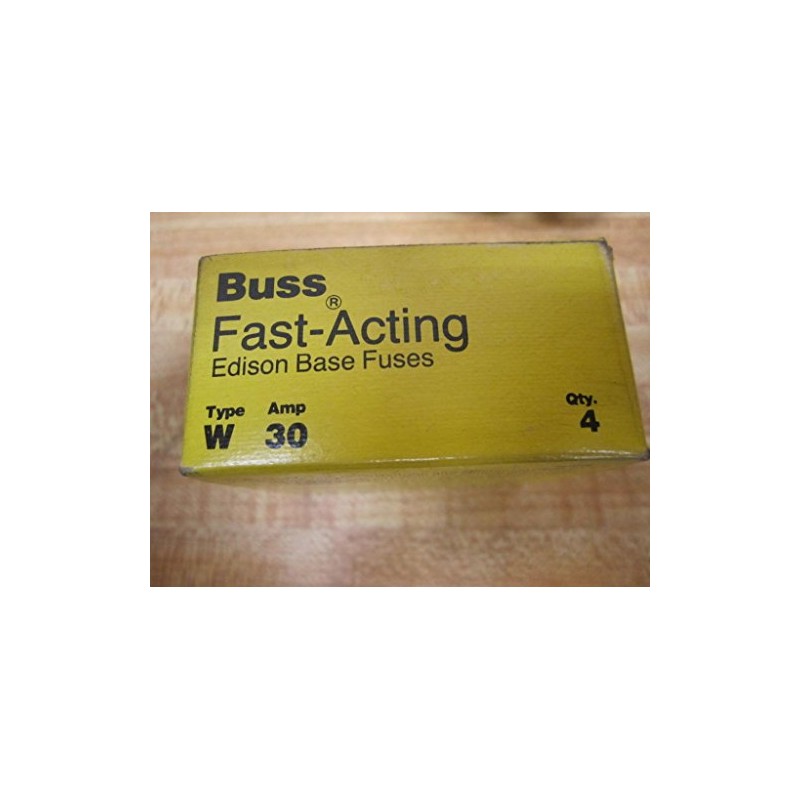 Bussmann W-30 Plug Fuse W30 (Pack of 4)