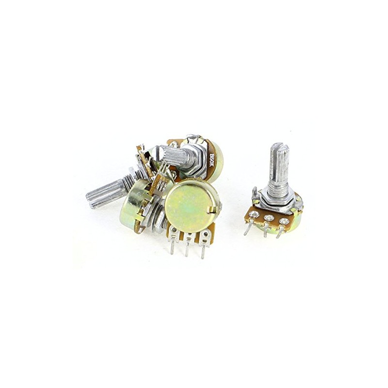 uxcell 5 Pcs B50K 50K Ohm 3 Terminal Single Linear