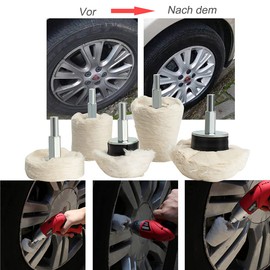 Polishing Wheel for Drill Polishing Attachment 15 Pieces Brush Set Polishing Cone Polishing Catching Pad Polishing Wheel for Manifold, Aluminium, Stainless Steel, Chrome etc.