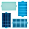 Farberware Pro Silicone Ice Cube Trays with Lid, 4-Piece, Blue