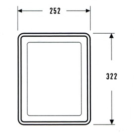 AG 18-8 Stainless Steel Square Bat, 12.6 x 9.8 x 2.1 inches (321 x 250 x 53 mm), 12 Pieces