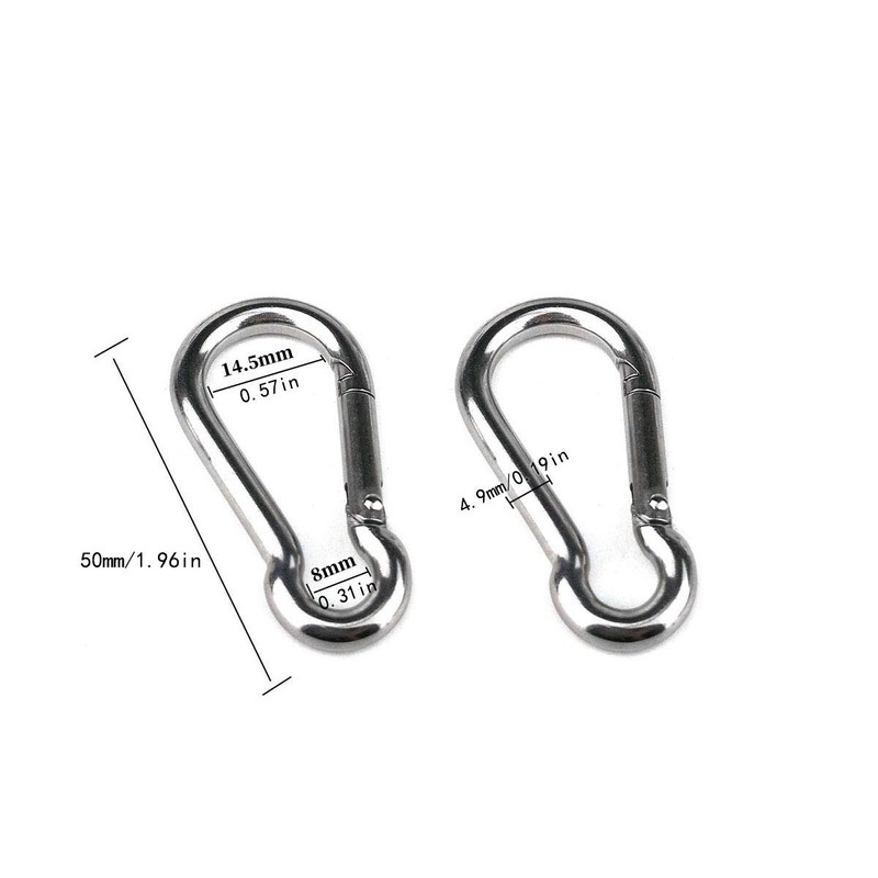 Hamineler 2PCS 304 Stainless Steel Single Pulley Block M15, Wire