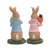 Easter Bunny Figurines with Carrot Cute Resin Bunny Rabbit Statue