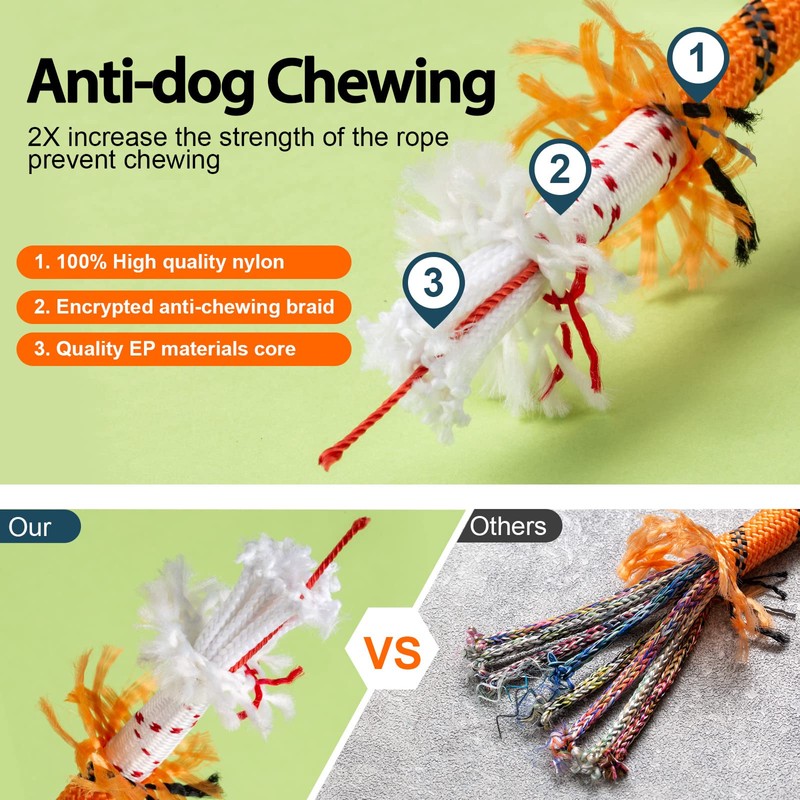 5 FT Strong Dog Leash with Comfortable Padded Handle and