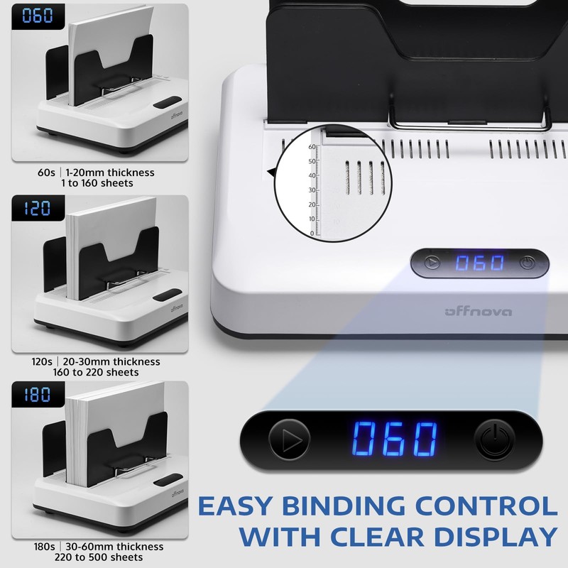 OFFNOVA Thermal Binding Machine 500 Sheets Capacity, No Preheat, Air