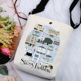 G2TUP Stars Hollow Inspired Gift Stars Hollow Tote Bag Luke's Diner Handbag TV Show Merchandise for Friends Family (Stars Hollow -X)