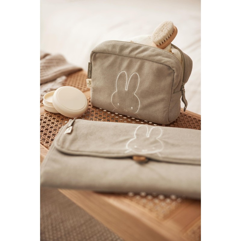 Jollein Frottee Windeltasche - Miffy, Olive Green - Windeletui -