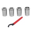 4PCS OZ25 Collets with Wrench Spring Steel Cutting Collet Set