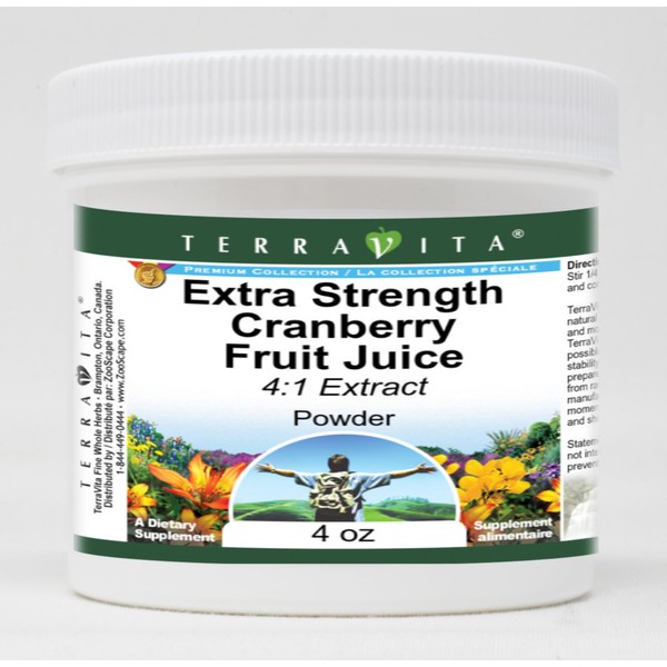 Extra Strength Cranberry Fruit Juice 4:1 Extract Powder (4 oz,