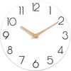 cicininc Wall Clock, 14 Inch Wooden Silent Non-Ticking, Decorative Battery