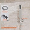 Kurpot Shower System, 10'' High Pressure Brushed Nickel Shower Head