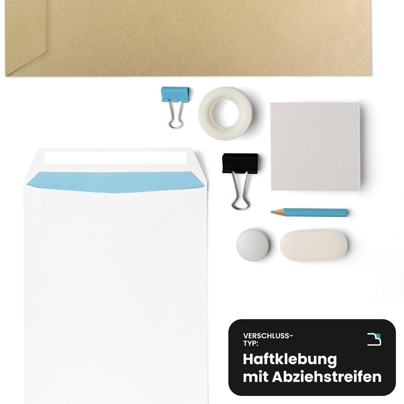 Netuno Pack of 50 Brown Envelopes, DIN C5 162 x