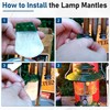 10 Pcs Propane Lantern Mantles with Lantern Globe Replacement Glass