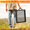 only fire Foldable X-Marks Fire Pit Cooking Grate, Portable Rectangle