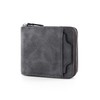 AfitLulu Men's Wallet with Zipper, Men Wallet with Detachable Card