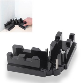 Precision Miter Angles Cutting Tool, Saw Protractor Sawing Mitre 2 in 1 ABS Black High Accuracy Measuring Template Instrument for Home Industry Woodeworking Carpenters and All Building Trades