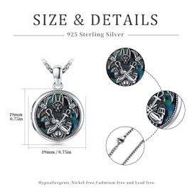 Midir&Etain Anubis Locket Necklace 925 Sterling Silver Egypt Anubis Photo Pendant Necklace that Holds Pictures Egyptian Jewellery Christmas Gifts for Women Men