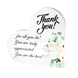 Appreciation Gifts Valentines Day Gifts New Teacher Gifts Appreciation Plaque Best Gifts for Women Friend Inspirational Gifts for Women Nurse Gift Gratitude Gift Heart Acrylic Ornament