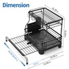 TOOLF Extendable Dish Drying Rack, 2-Tier Dish Rack for Kitchen