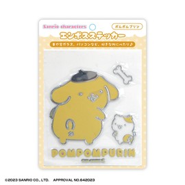 Sanrio Characters Embossing Sticker Emblem Sticker Car Sticker (Pompompurin)