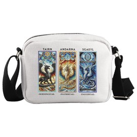 JTOUK FW Dragons Crossbody Bag Onyx Storm Gift Basgiath War College Gift The Empyrean Series Fan Gift, Andarna Hkb Eu