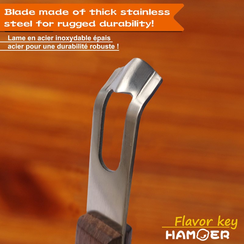 HAMOER Channel Knife Zester - Fruit and Vegetable Tool for