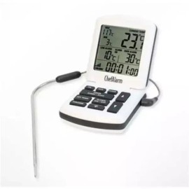ETI온도계 전문가용 중심온도계 알람 내열센서와이어 오븐온도계 ETI Thermometer Professional Core Temperature Thermometer with Alarm Inner Sensor Wire Oven Thermometer [Single item]