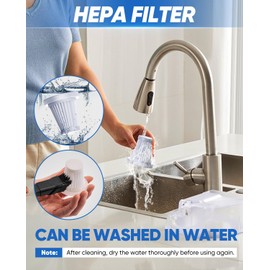 Saker HEPA Filter 4-Piece Set for Saker Handheld Car Vacuum Cleaner Cordless,4 Replaceable HEPA Filters Accessories for SW-102 Mini Handheld Vacuum