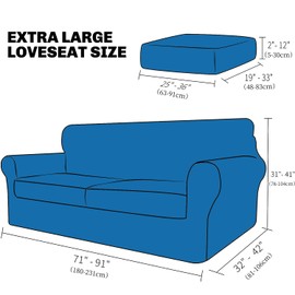 XINEAGE 3-Piece Stretch Sofa Cover, Washable Couch Covers for Dog