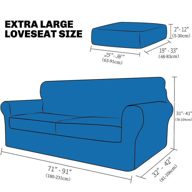 XINEAGE 3-Piece Stretch Sofa Cover, Washable Couch Covers for Dog