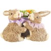 infactory Easter Decoration: Decorative Easter Bunny Couple with Easter Egg