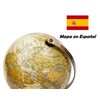 Exerz 14 cm Antique Globe Spanish Map - Metal Base
