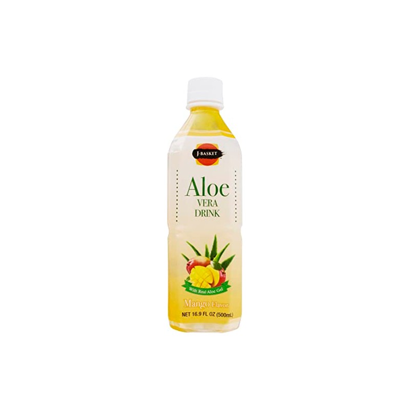 Hapi Aloe Vera Drink, Mango, 16.9 Ounce (Pack of 20)