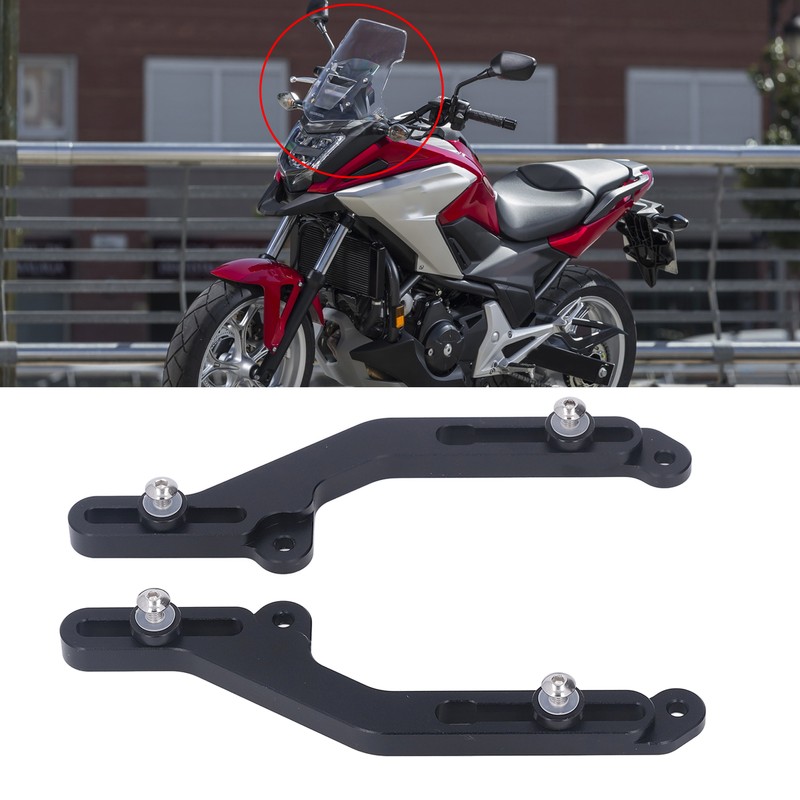 1 Pair Black Motorcycle Windscreen Adjuster Aluminium Windshield Bracket Replacement