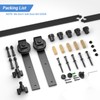 CCJH 9FT Single Sliding Barn Door Hardware Kit Black Basic