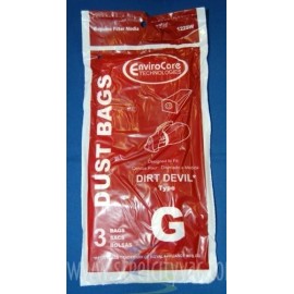 EnviroCare 3 Royal G Type Dust Bags - For Dirt Devil Handheld Vacuum Cleaners
