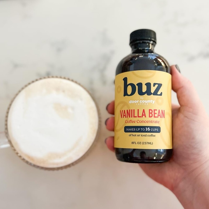 buz Vanilla Bean Flavored Coffee Concentrate, 8oz Bottle