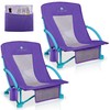 Beach Chairs for Adults 2 Pack,Heavy Duty Folding Low Back