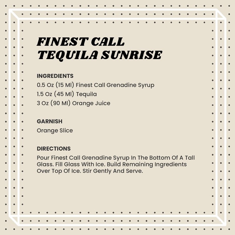 Finest Call Premium Grenadine Syrup Drink Mix, 1 Liter Bottle