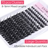 Lash Clusters Individual Lashes 72 pcs DIY Eyelash Extension Pack