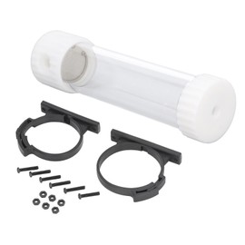 Cylindrical Water Cooling Reservoir Built in Filter Transparent 515ml Water Cooler Tank for PC Computer 265mm White