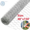 netuera Galvanized Poultry Net 48"x150' Metal Mesh Fencing Chicken Wire