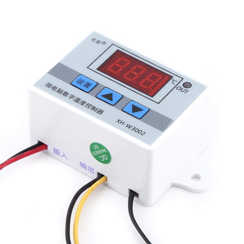 Digital Temperature Controller Pre-Wired Thermostat with Waterproof Sensor, XH-W3002 DC